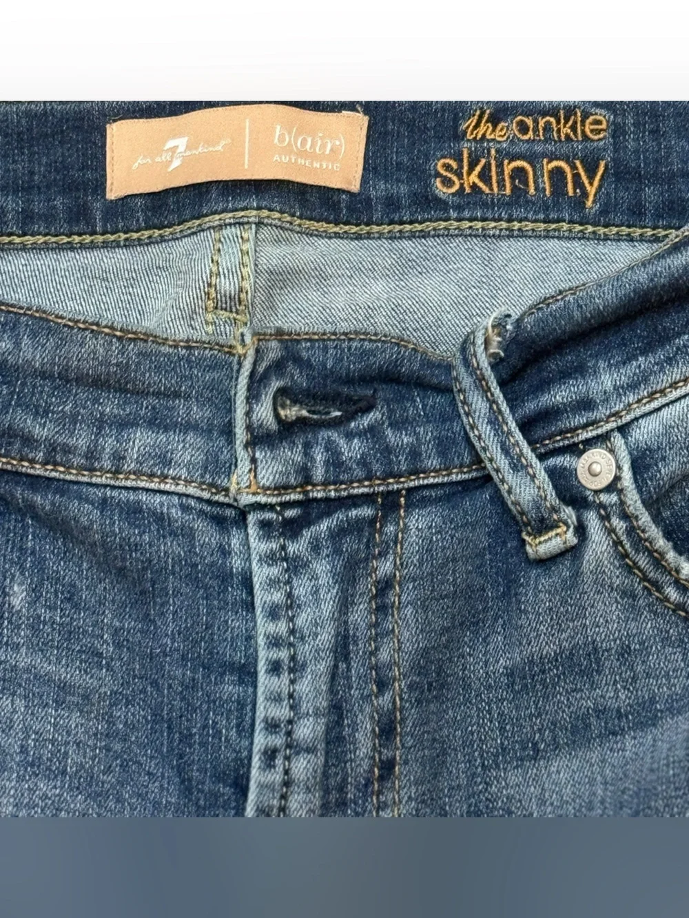 7 For All Mankind The Ankle Skinny Blair Jeans Size 29